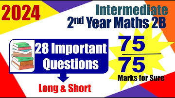 Inter 2024 Inter maths 2B 2nd Year important questions