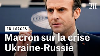Crise en Ukraine : face à la Russie, Macron veut que l'Europe « pose ses exigences »