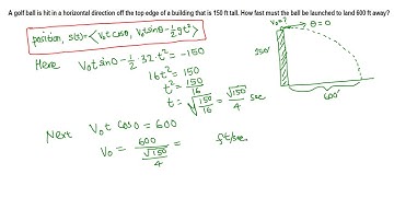 Calc III: Finding initial velocity of a golf ball thrown given its range