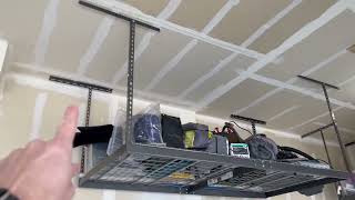 MonsterRax Overhead Garage Storage Rack, SUCH NICE OVERHEAD Storage! REVIEW &amp; Why I Like It!