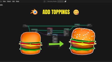 Low-Poly Burger | Geometry Nodes | Part 2 #blender #lowpoly #geometrynodes