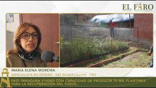 FAO: INAUGURA VIVERO CON CAPACIDAD DE PRODUCIR 70 MIL PLANTINES PARA LA RECUPERACIÓN DEL SUELO