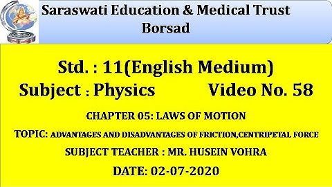 PHY(ENG. MED) CLASS 11|02-07-2020|CHAP 05: LAWS OF MOTION(PART-58)~ BY HUSEIN VOHRA
