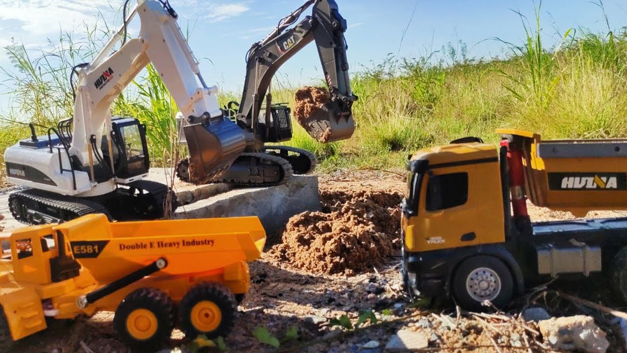 Stunning RC Excavator Truck Making Soil Backfill RC Construction Vehicles YouTube