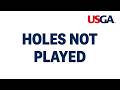 Holes Not Played
