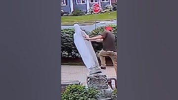 Virgin Mary statue vandalized in North Buffalo. #shorts  #shortsvideo