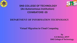 Virtual Migration Cloud|Computing|SNS Institutions