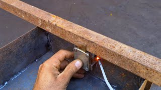 كيفية صنع درج مخفي في طاولة حديدية | كيفية تركيب درج سكة حديد | درج مجر معدني @Lahcen1bouali