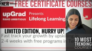 Free certificate courses | upgrad | life long learning | 💯 free digital learning | limited 🙂☺️😊