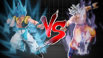 gogeta ssb vs mui goku [sprite animation]