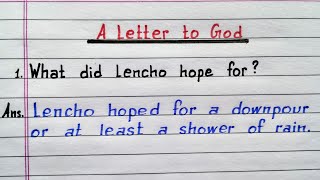 What did Lencho hope for? | A Letter to God | @NotesLibrary