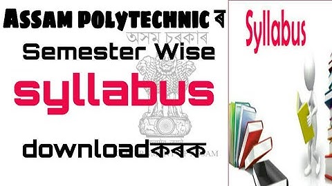 How to download Assam polytechnic syllabus in assameee.