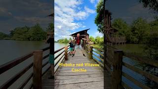 Zoo Hluboka In Czechia Has Beautiful Paths Built Above Local Fish Pond With Views Of Castle Hluboka