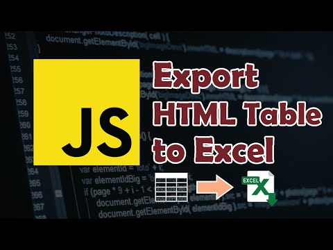 How to Export HTML Table Data into Excel File