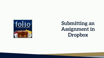 Submitting an Assignment to Dropbox