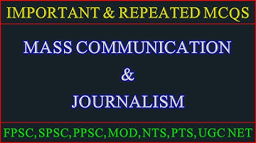 Mass Communication and Journalism MCQ Questions and Answers | Solved MCQs Paper of Journalism