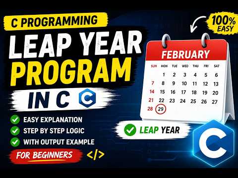 Leap Year Program in C | Step-by-Step Explanation in Hindi | C Programming for Beginners