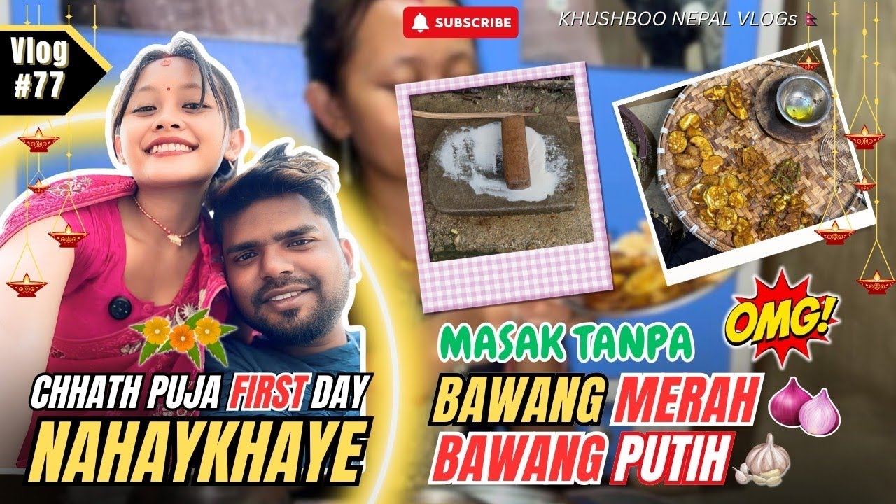 #Vlog77 MASAK-MASAK LAGI YUK .!!MASAK TANPA BAWANG MERAH & PUTIH. NAHAYKHAYE FIRST DAY