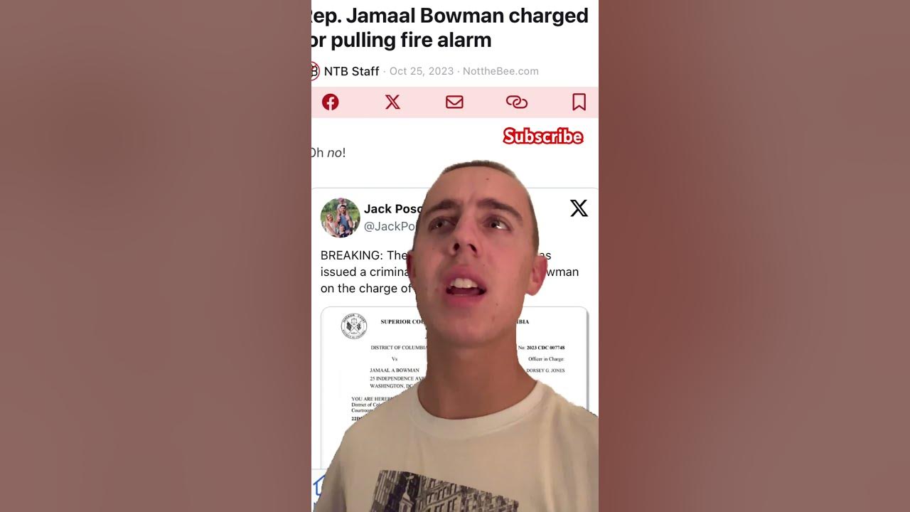 Rep Jamaal Bowman Charged With A False Fire Alarm Pull shorts congressman-charged-to-pay-fine-for-pulling-capitol-fire-alarm