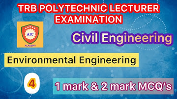 TRB Polytechnic Lecturer Examination/Environmental Engineering 2 Marks MCQS - 4