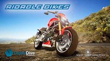 Ridable Bikes: Naked motorbike 3D preview for Unreal Engine 4 Marketplace