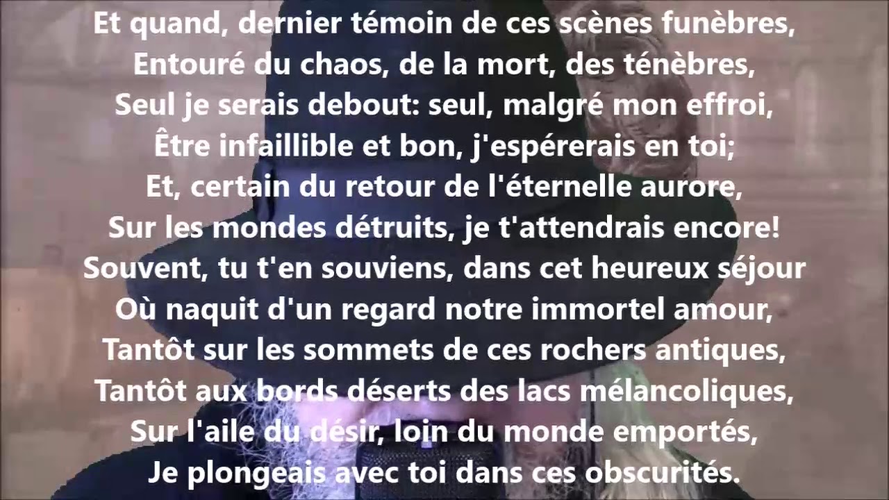 L'immortalité - Alphonse de Lamartine lu par Yvon Jean - YouTube