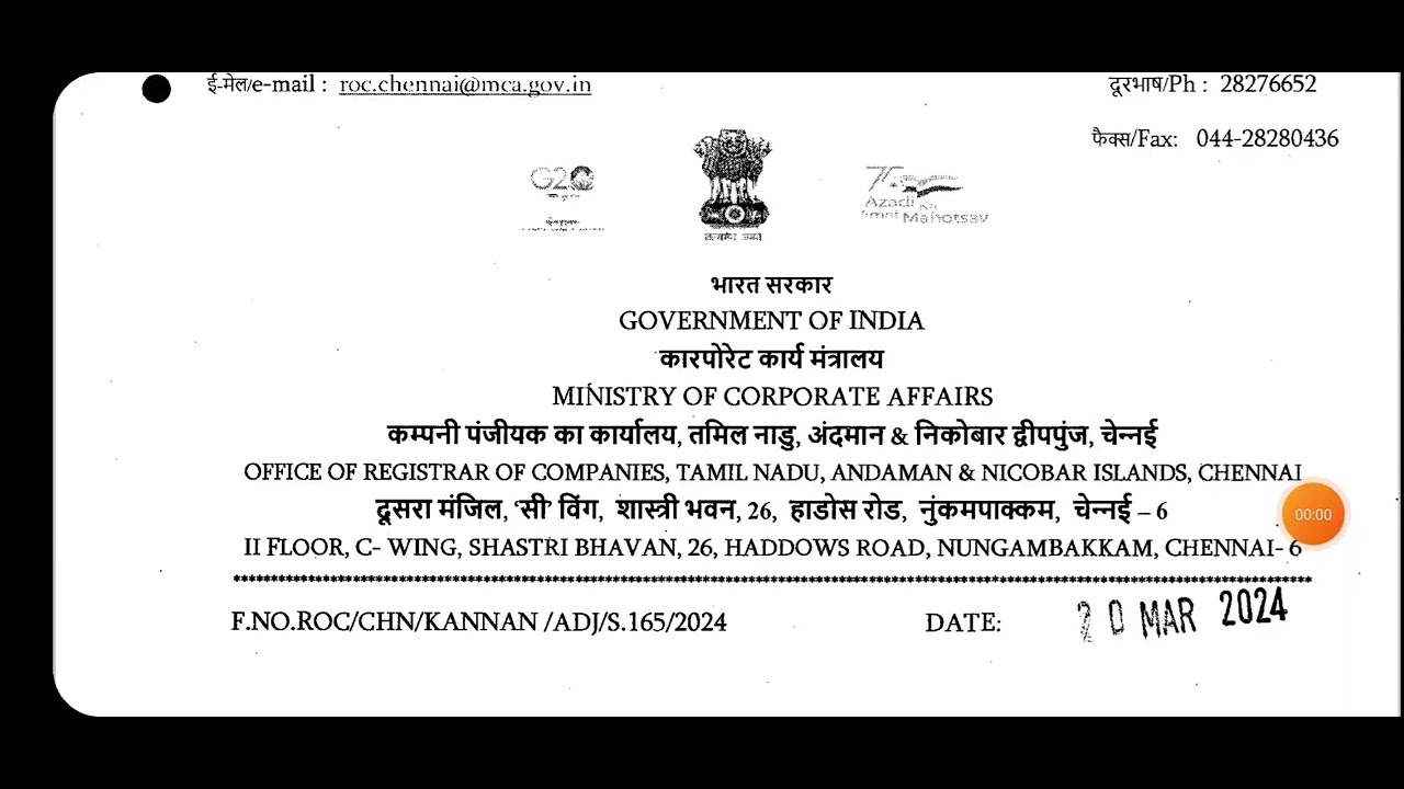 Chennai ROC imposes penalty on director holding directorship in more than 20 Cos I Sec 165 violation