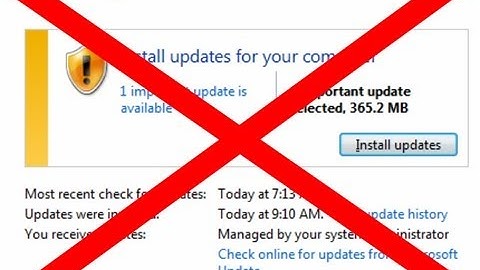 How to COMPLETELY Disable WINDOWS 7 updates