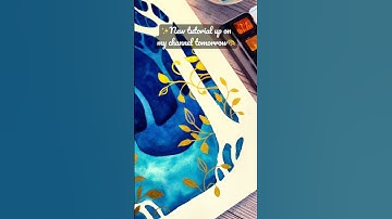 Watercolor tutorial 🎨 Negative painting technique #paintingtutorial #watercolortechnique