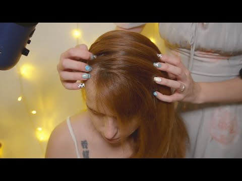 asmr scalp check and scalp scratching | manual inspection only*heavy-handed tingles* | no talking
