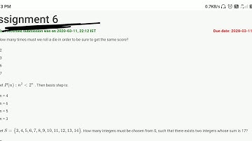 Nptel Discrete mathematics nptel assignment 6 solutions