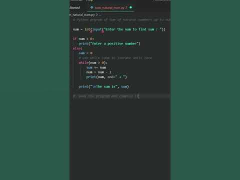 Python Program to Find the Sum of Natural Numbers | Python Program ...