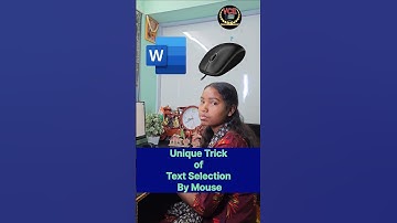 MS Word text selection with the help of mouse unique trick and very helpful for ms word users