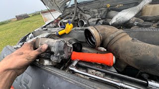 Changing alternator on 2012 6.7 ford.