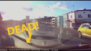 This is how people get KNOCKED DOWN so close to a pedestrian crossing.