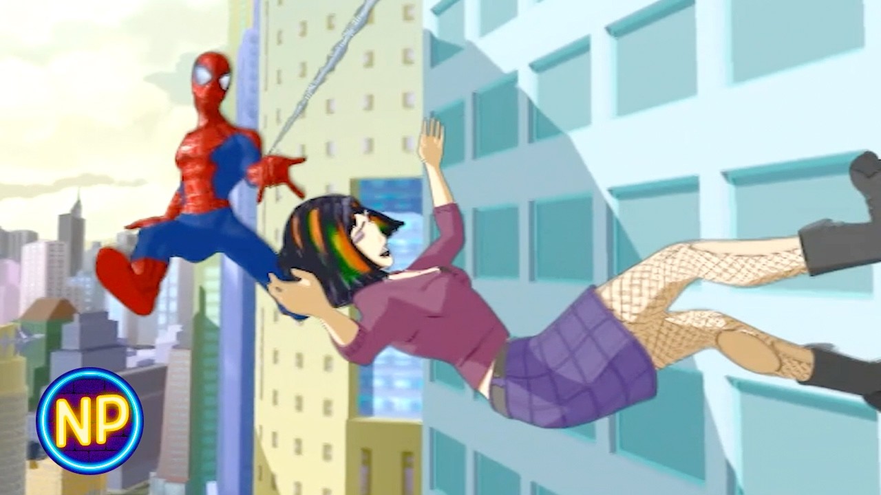 Christina Jumps Off a Skyscraper | Spider-Man: The Series (2003)