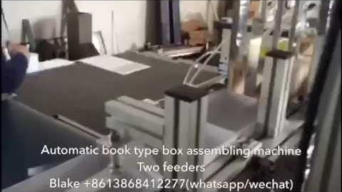 Auotmatic book type box assembling machine