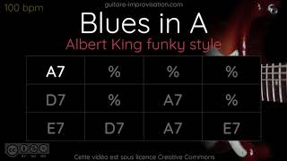 Blues In A Albert King Funky Style 100 Bpm