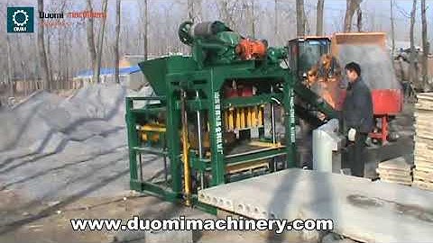 DUOMI QT4-28 Semi auto block machine video