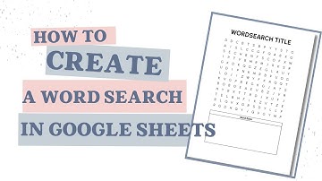 How To Do A Word Search In Google Sheets