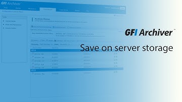 Save on server storage | GFI Archiver