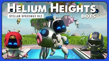 Astro Bot Stellar Speedway DLC - Helium Heights Speedrun | Breezy Rescue Bots & Trophy Guide