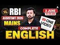 RBI Assistant Mains 2026 | Complete English in One Video | By Parth Krishan