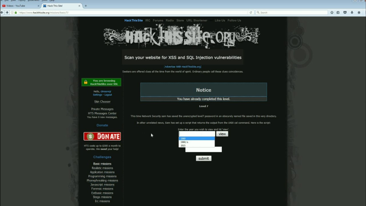HackThisSite Basic Challenge 7 hacking apps