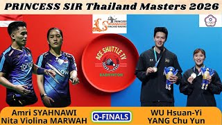 Amri Syahnawi/Nita Violina Marwah vs WU Hsuan-Yi/YANG Chu Yun | Q-Finals Thailand Masters 2026