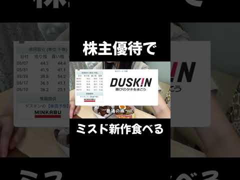 株主優待でミスド新作#投資 #株 #株主優待 #ミスド