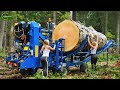 Fastest Biggest Firewood Processing Machine | Dangerous Big Chainsaw Cutting Tree machines #8