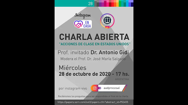 Charla Abierta 28 / Dr.  Antonio Gidi