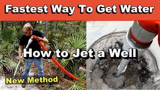 Fastest Way To Get Water  NEW METHOD  How to Jet Drill a Well using a Mud Pump and Pressure Washer