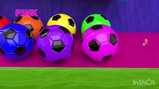 Kids educational cartoon about paints- Little baby 3D soccer balls Finger Family Rhymes for Kids